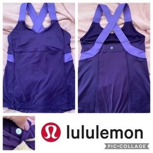 💜Lululemon CrissCross Back w/Built-In Bra $19
